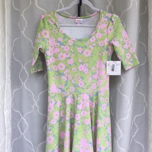 NWT LuLaRoe Nicole Dress - M Pink Floral